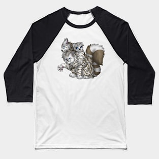 CerPURRus: Silver-Amber Tabby Baseball T-Shirt